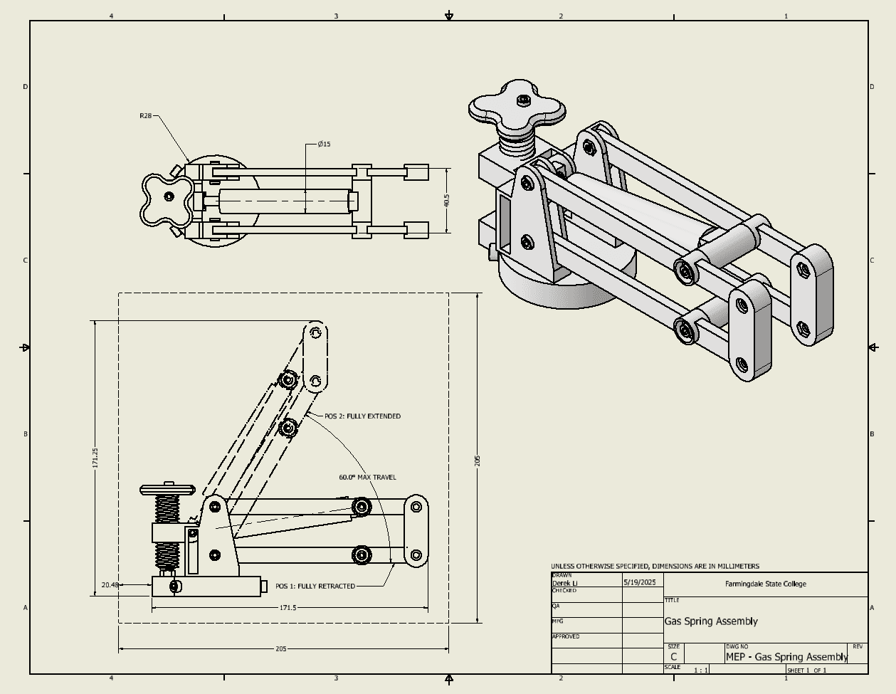 CAD Assembly Drawing Blueprint